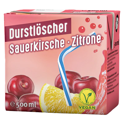 Produktabbildung 1 - Durstlöscher Sauerkirsche-Zitrone 500ml