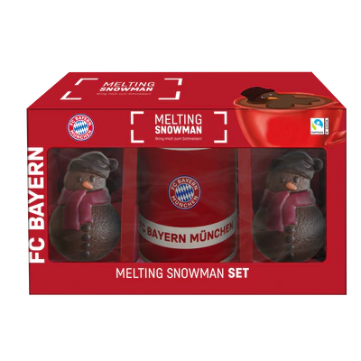 Produktabbildung 1 - FC Bayern Melting Snowman Set mit Tasse 150g