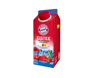 Produktabbildung - FC Bayern München Eistee Wildkirsche 30% weniger Zucker 0,75l