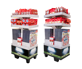 Produktabbildung - FC Bayern München Fan Food Display 143 Teile - Vorverkauf