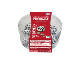 Produktabbildung 1 - FC Bayern München Schokoladenfußbälle 125g