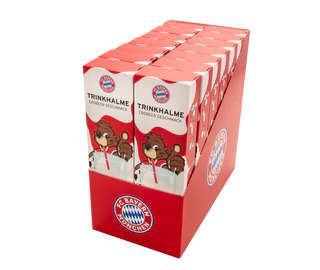 Produktabbildung 2 - FC Bayern München Trinkhalme Erdbeere 60g (10x6g)