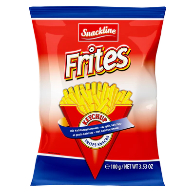 Produktabbildung 1 - Frites-Snacks mit Ketchupgeschmack 100g