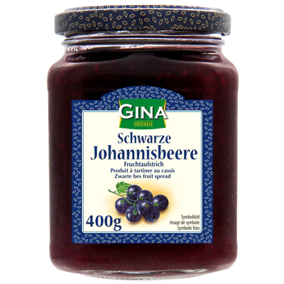 Produktabbildung 1 - Fruchtaufstrich schwarze Johannisbeere 400g