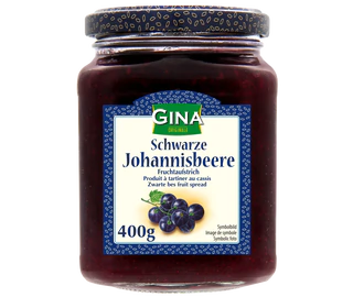 Produktabbildung 1 - Fruchtaufstrich schwarze Johannisbeere 400g