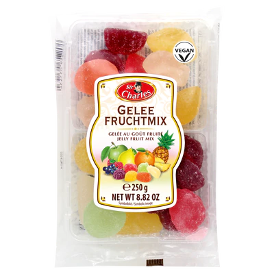 Produktabbildung 1 - Gezuckertes Gelee mit Fruchtgeschmack 250g