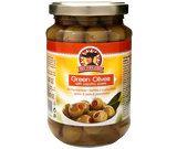 Produktabbildung - Grüne Oliven gefüllt mit Paprikacreme 350g