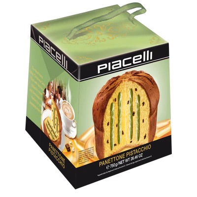 Produktabbildung 1 - Hefekuchen Panettone Choco Chips und Pistazie 750g