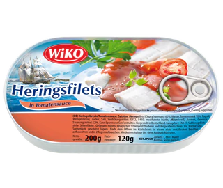 Produktabbildung 1 - Heringsfilets in Tomatensauce 200g