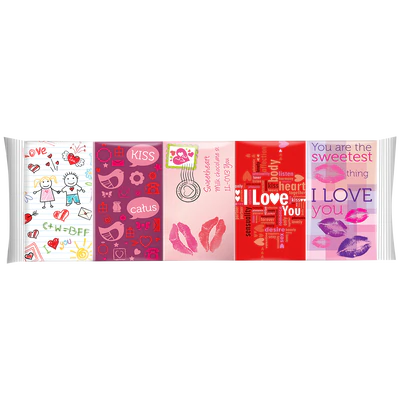 Produktabbildung 1 - I love you Milchschokolade 5x15g