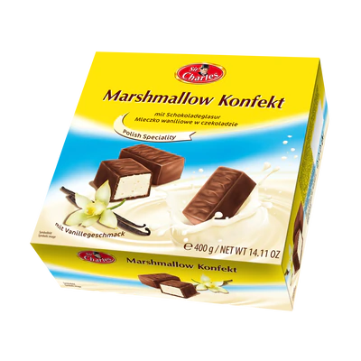 Produktabbildung 1 - Marshmallow Konfekt mit Schokoladeglasur 400g