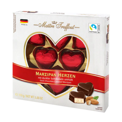 Produktabbildung 1 - Marzipanherzen 110g