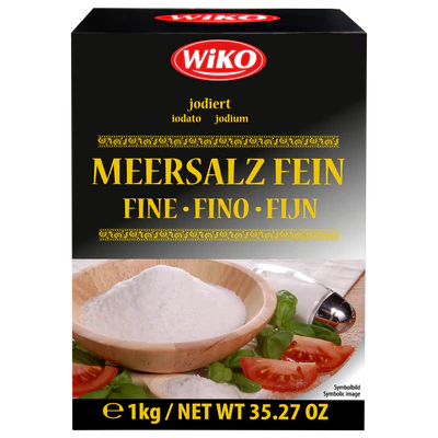 Produktabbildung 1 - Meersalz jodiert fein 1kg