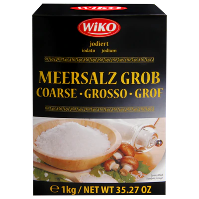 Produktabbildung 1 - Meersalz jodiert grob 1kg