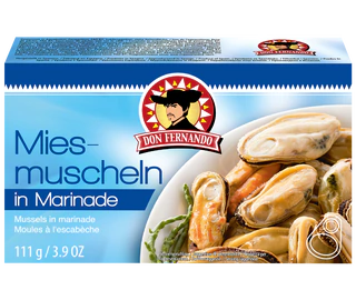 Produktabbildung - Miesmuscheln in Marinade 111g