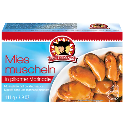 Produktabbildung 1 - Miesmuscheln in pikanter Marinade 111g