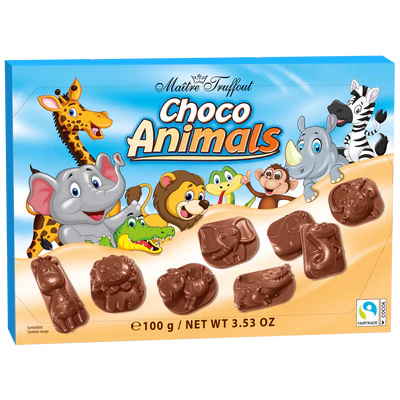Produktabbildung 1 - Milchschokolade Choco Animals 100g