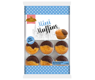 Produktabbildung - Mini Muffins Black & White 12er 280g