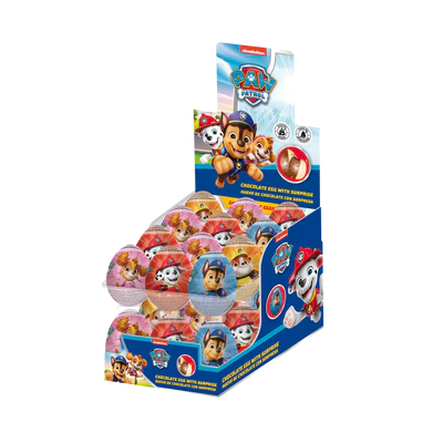 Produktabbildung 1 - Paw Patrol Schoko-&Uuml;berraschungsei 48x20g Thekendisplay