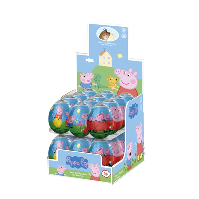 Produktabbildung 1 - Peppa Pig Schoko-&Uuml;berraschungsei 48x20g Thekendisplay
