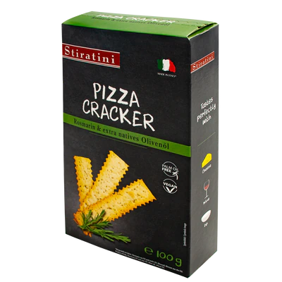 Produktabbildung 1 - Pizza Cracker Rosmarin & Oliven&ouml;l 100g