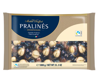 Produktabbildung - Pralinen Duo mit Haselnusscremefüllung 1kg
