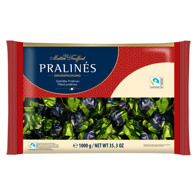 Produktabbildung 1 - Pralinen Milchschokolade Haselnuss & Cerealien 1kg