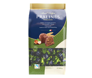 Produktabbildung - Pralinen Milchschokolade Haselnuss & Cerealien 300g