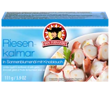 Produktabbildung - Riesenkalmar in Sonnenblumenöl mit Knoblauch 111g