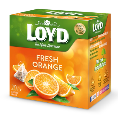 Produktabbildung 1 - Tee Fresh Orange Pyramiden-Beutel 20x2,2g