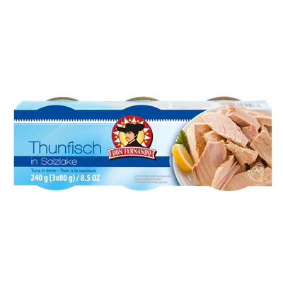 Produktabbildung 1 - Thunfisch natur in Salzlake 240g (3x80g)