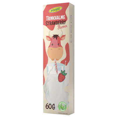 Produktabbildung 1 - Trinkhalme Erdbeere 60g (10x6g)