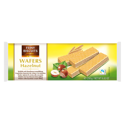 Produktabbildung 1 - Waffeln mit Haselnusscremefüllung 250g