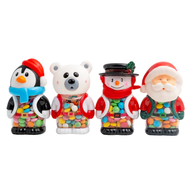 Produktabbildung 2 - Weihnachtsfiguren Spardose mit Süßwaren 42x110g Display