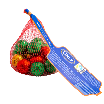 Produktabbildung 1 - Weihnachtskugeln Milchschokolade mit Milchcremef&uuml;llung 84g