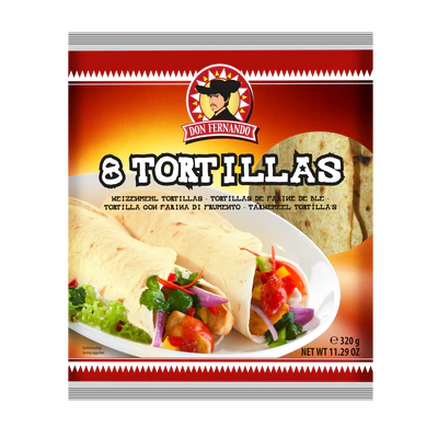 Produktabbildung 1 - Weizenmehl Tortillas 320g (8x20cm)