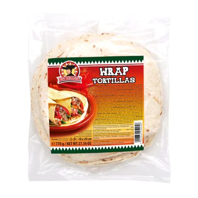 Produktabbildung 1 - Wraps Weizenmehl Tortillas 770g (18x20cm)