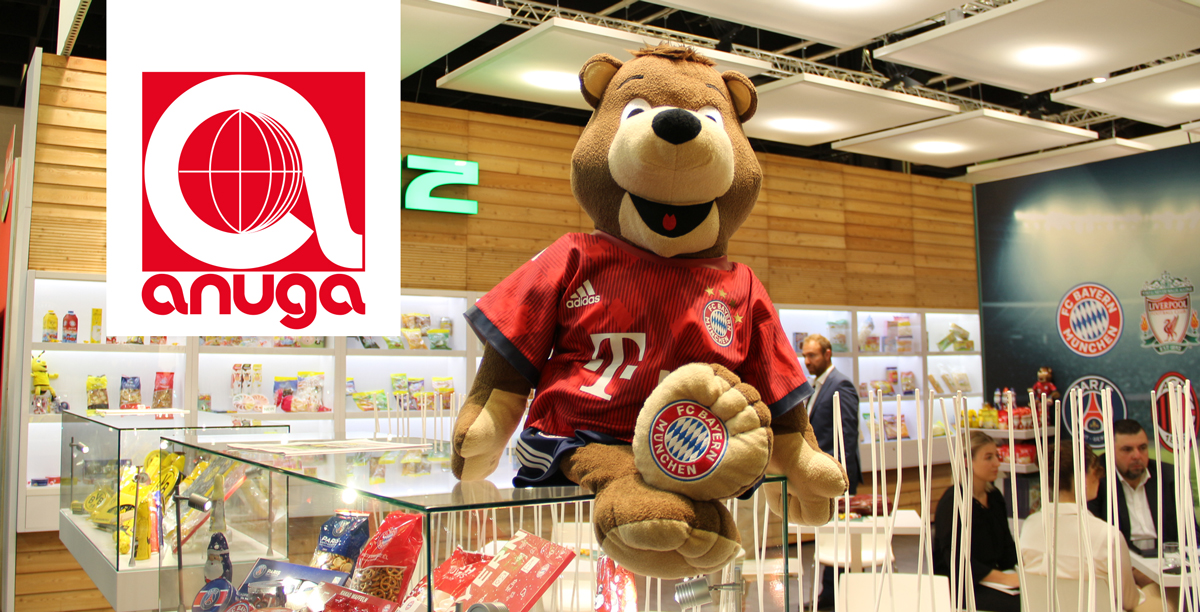 Anuga logo and Gunz stand with Berni