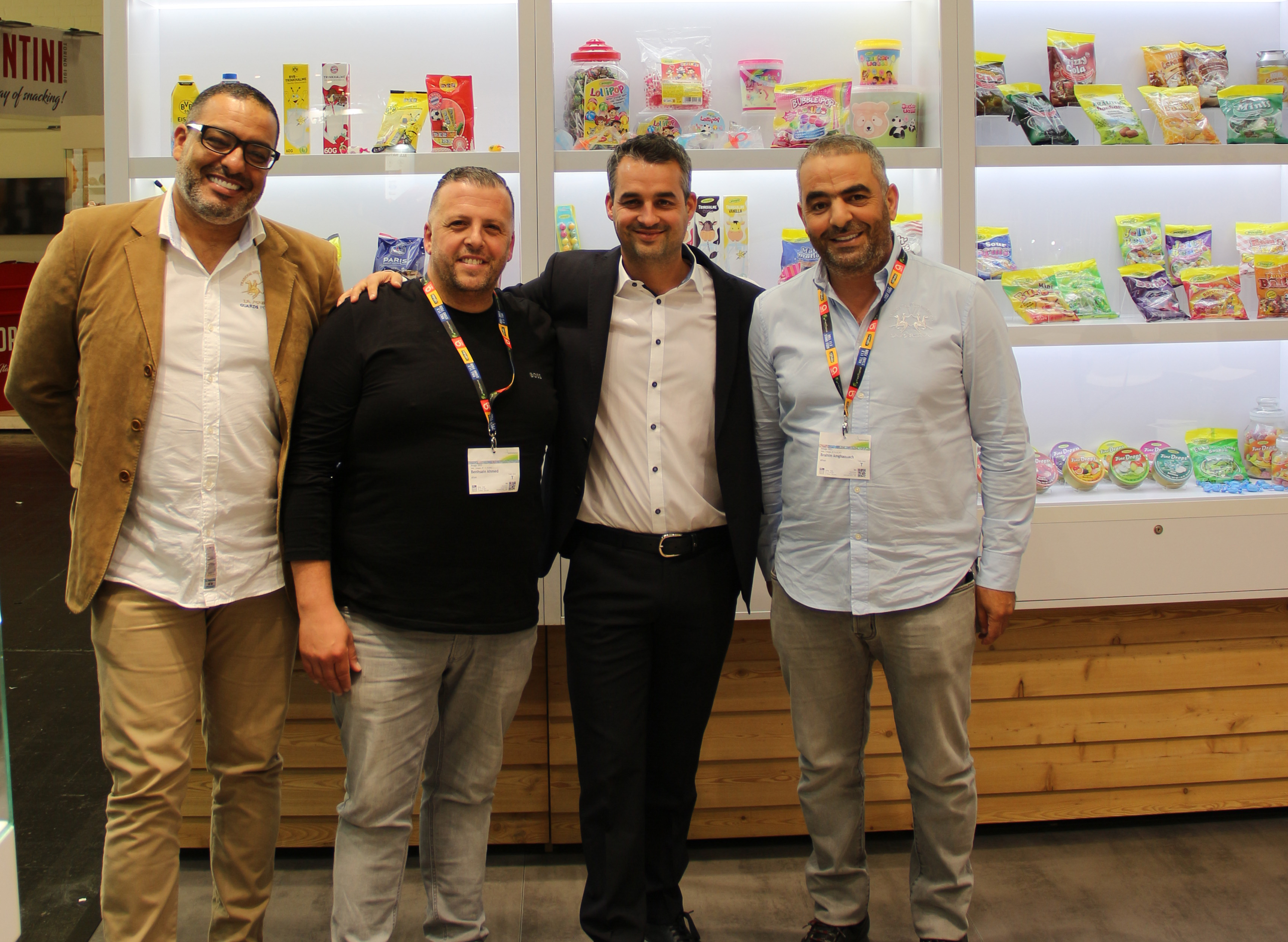 Managing director with customers