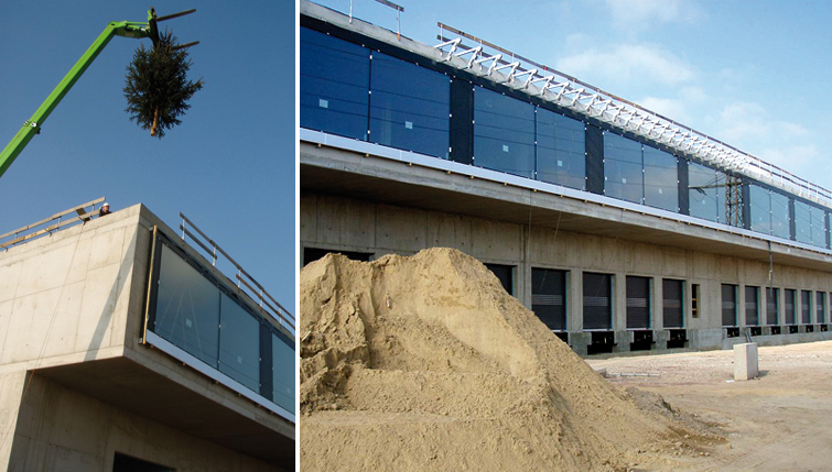 Topping-out ceremony of the logistics center in Ma