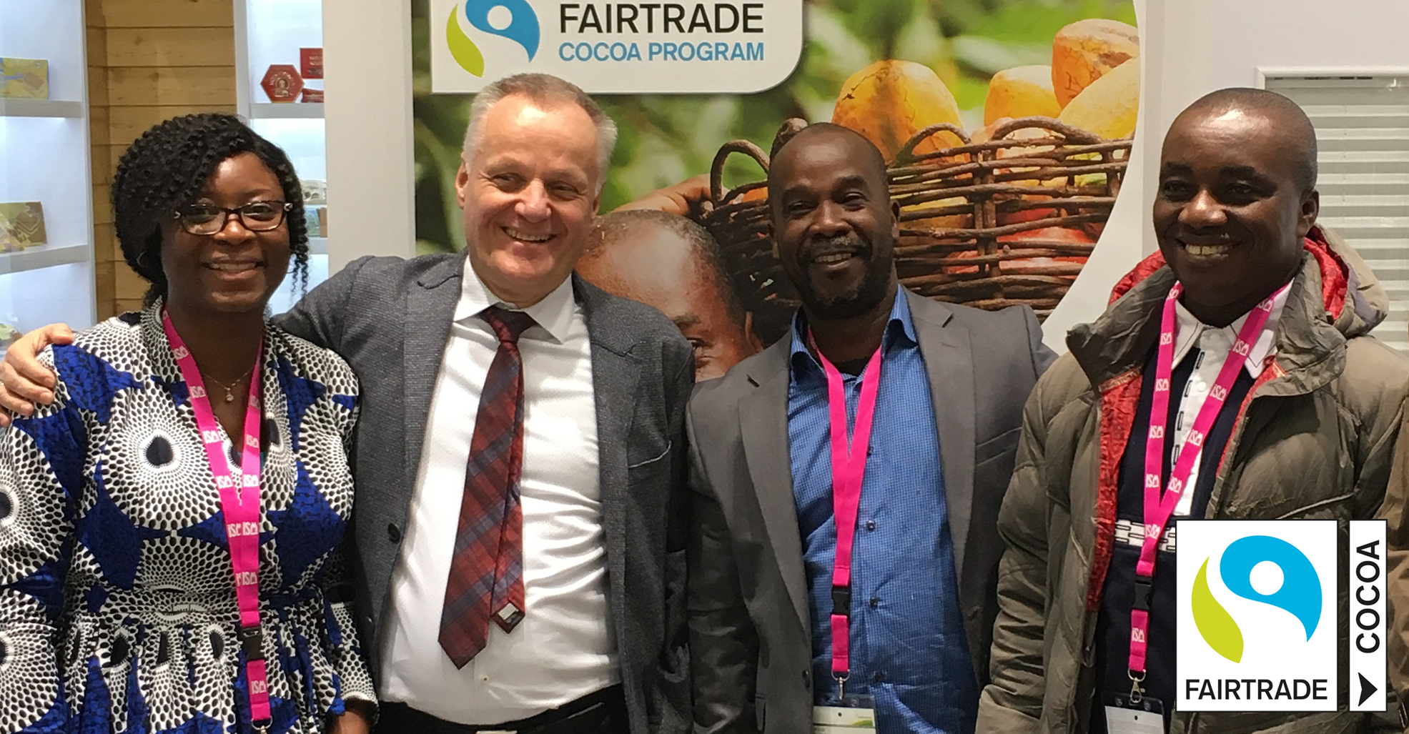 Werner Gunz auf Messe mit FAIRTRADE Partner