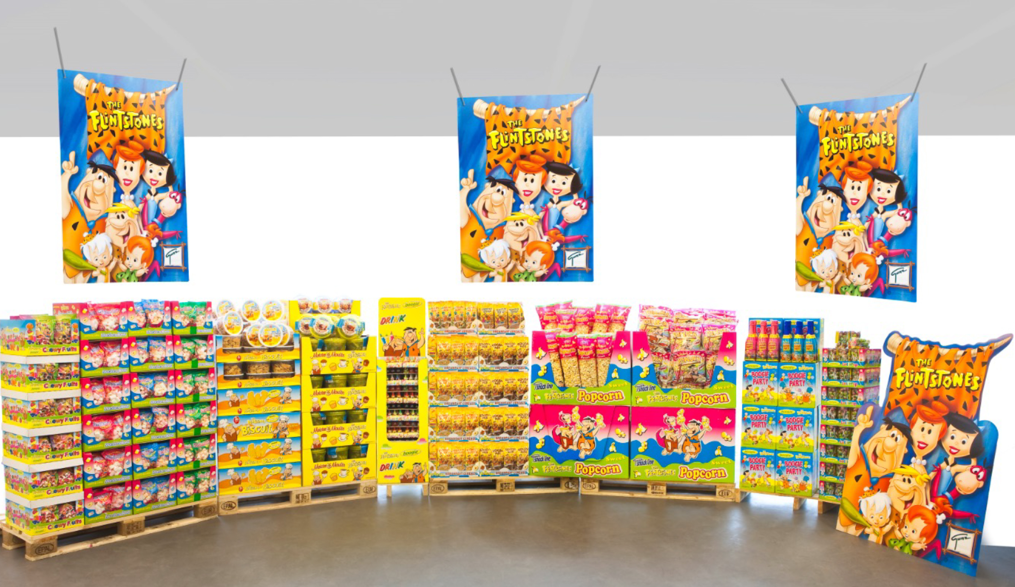 Assortiment de produits Flintstones joliment présenté