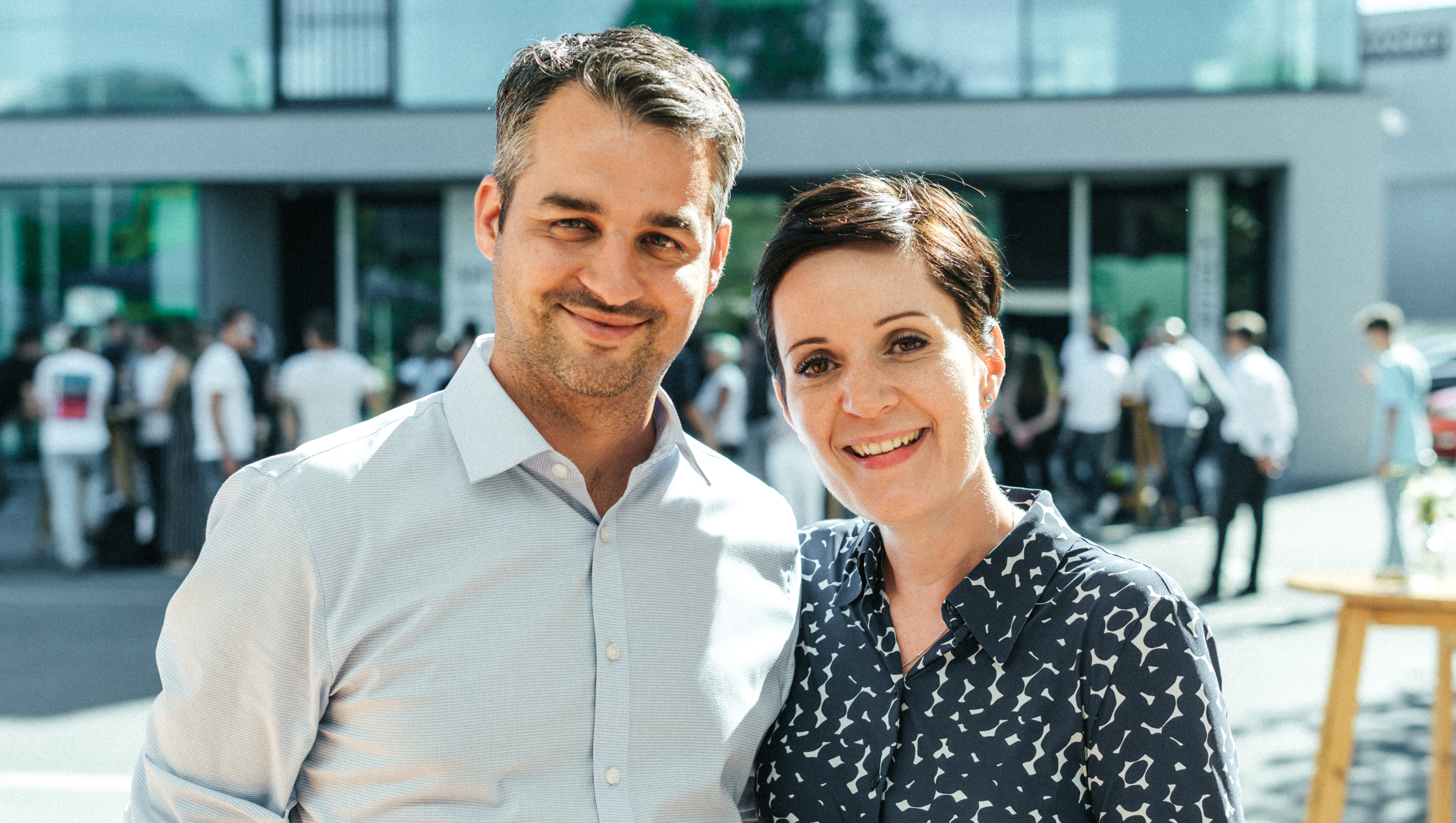 Michael Temel avec sa femme Alexandra lors de la reprise des parts de l’entreprise