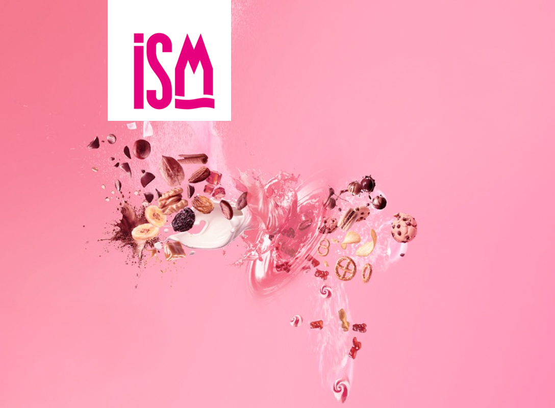 Afbeelding met logo van de beurs ISM