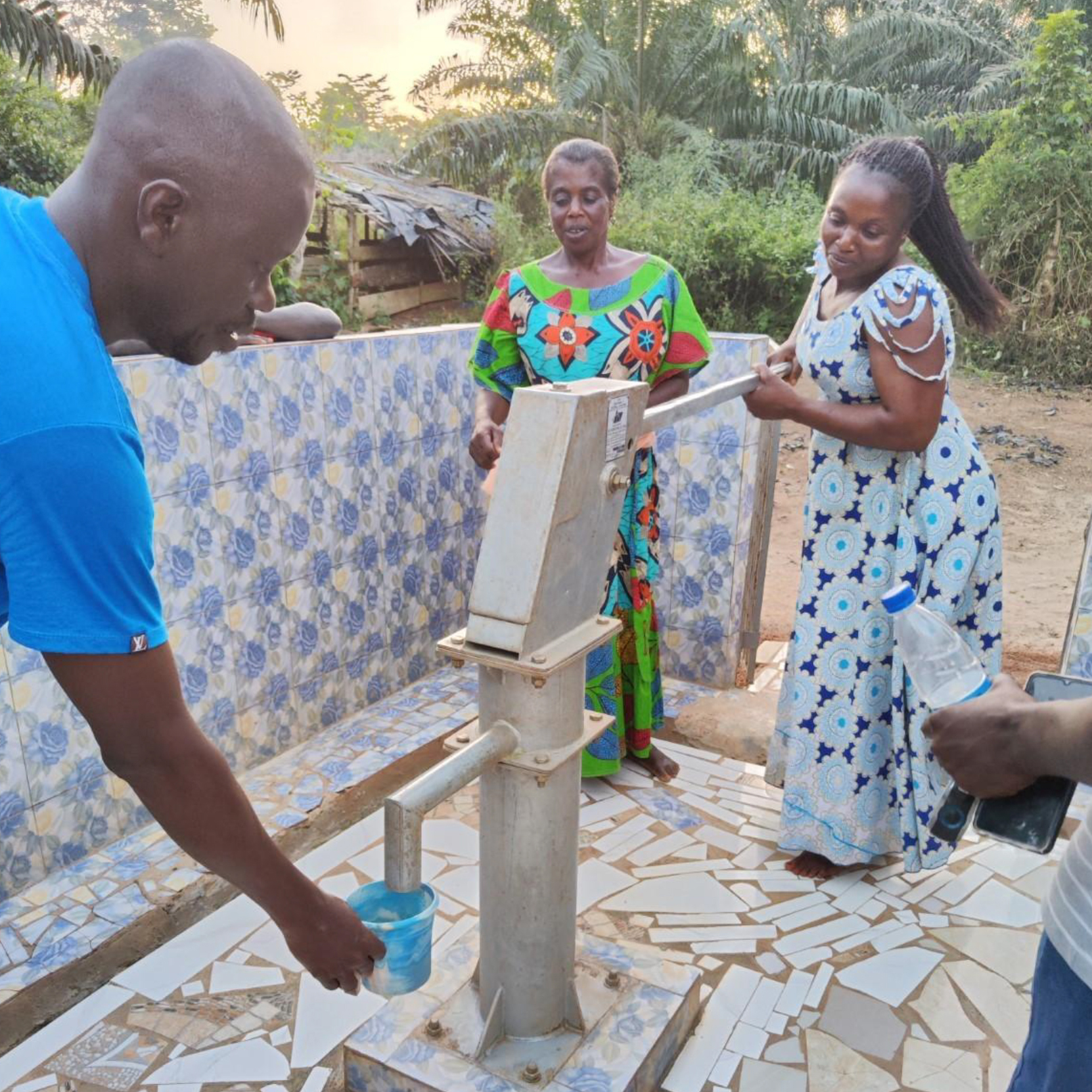 Water fountain in African village