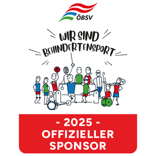 &Ouml;BSV logo with athletes and text: &ldquo;2025 Official Sponsor&rdquo;