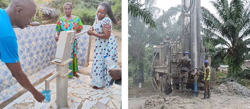 Construcci&oacute;n de pozo y recolecci&oacute;n de agua con bomba manual