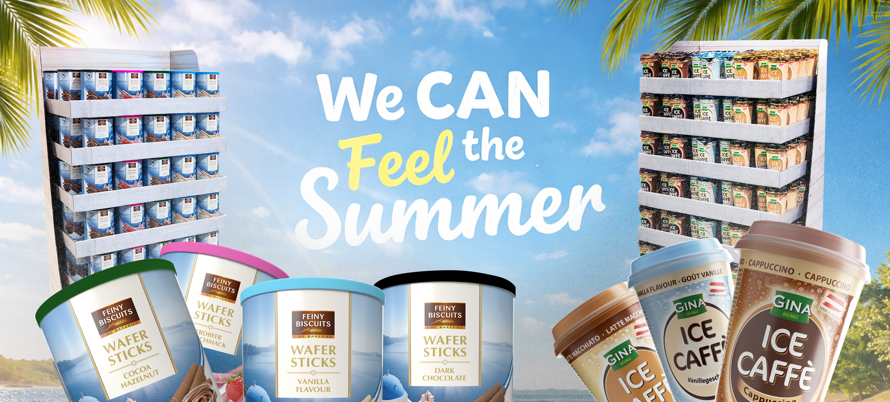 Feiny Biscuits and Gina Ice Caff&egrave; summer display