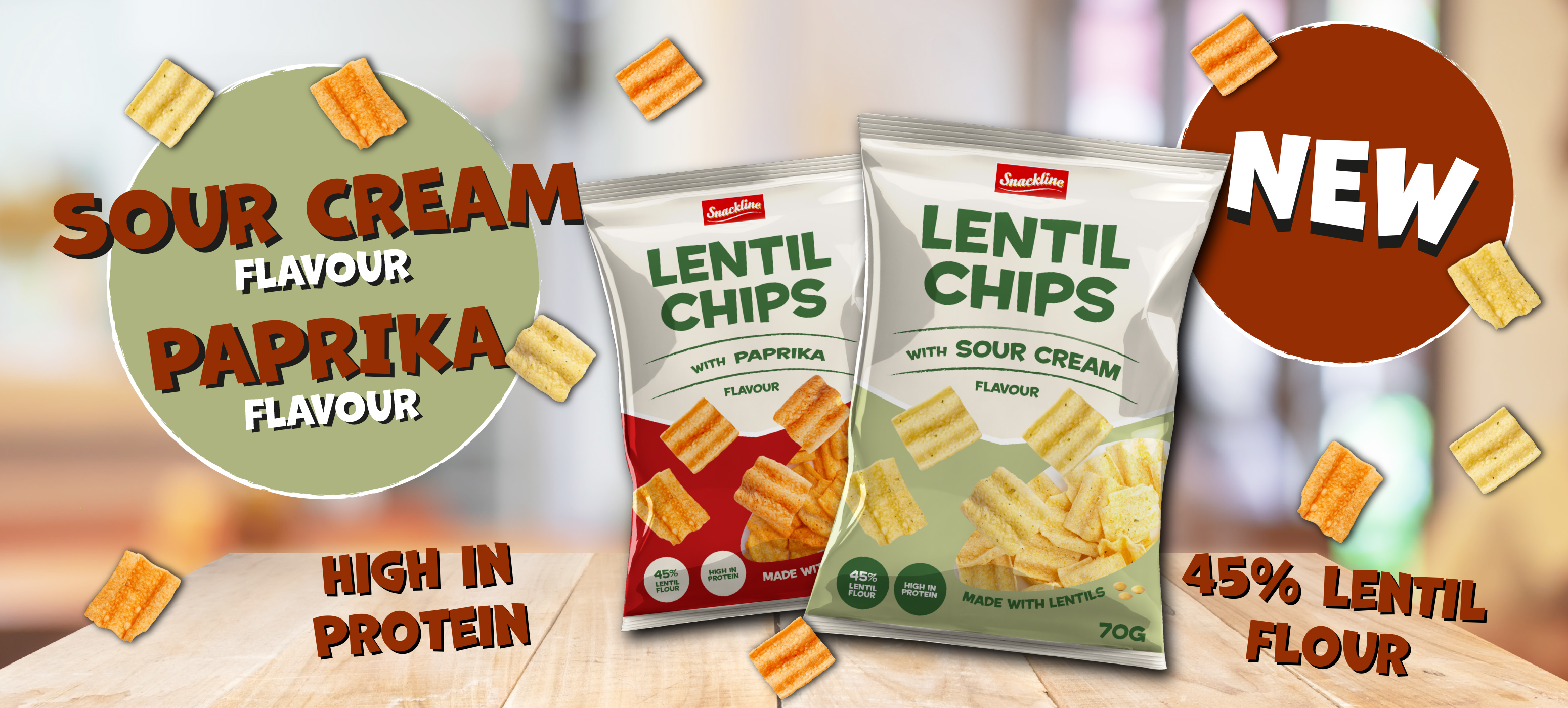 Linsenchips Sour Cream und Paprika