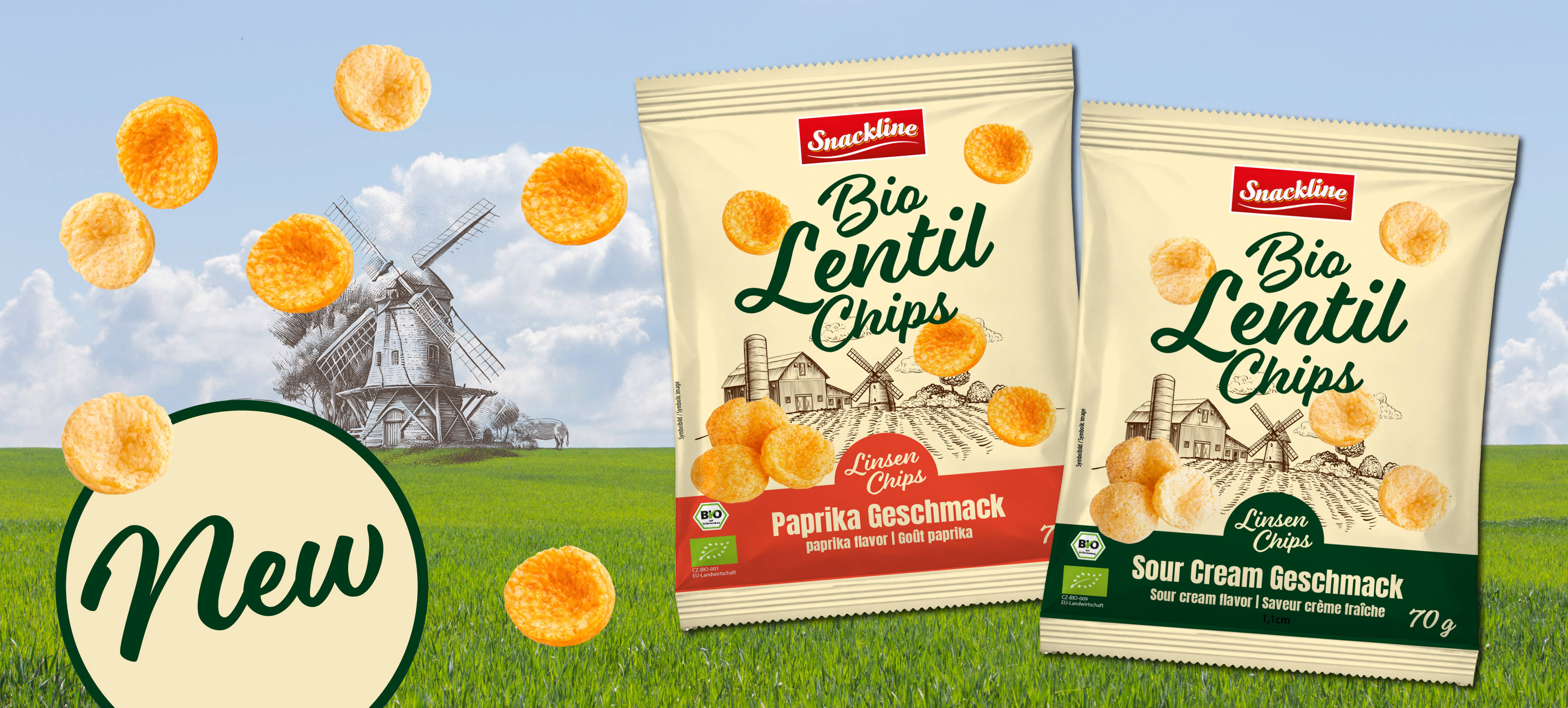 Bio Lentil Chips Paprika and Sour Cream